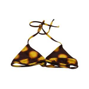 Loleia x Amelie Teje String Bikini Top in Playa Blanca Glow Brown